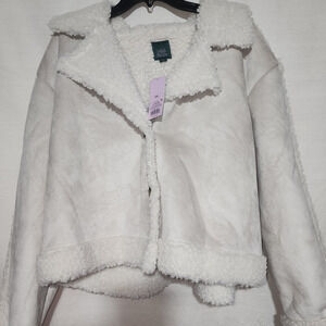 wild fable women's Faux shearling jacket XXL-New